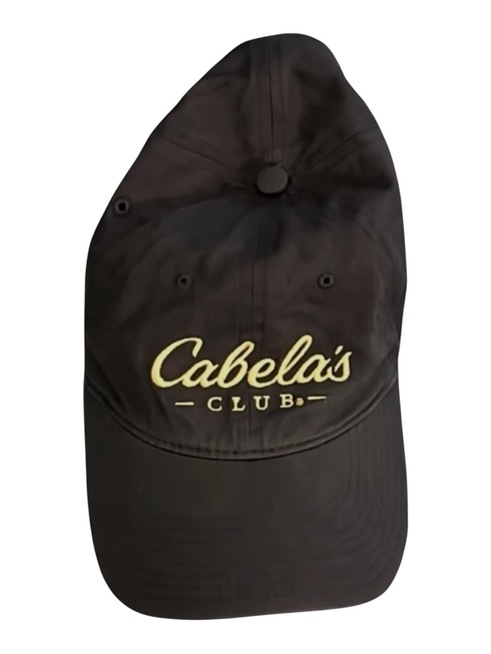 Cabela’s Dark Gray Baseball Hat with Yellow Lettering